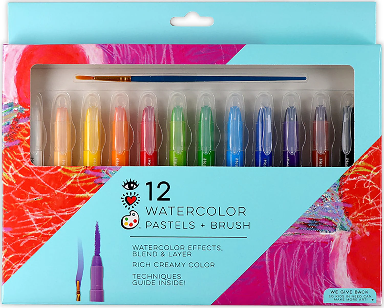 Iheartart 12 Watercolors Pastels  Brush, Color  Paint In 1 - Image 5