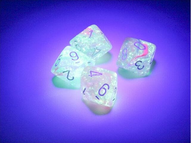 Nebula® Polyhedral Wisteria/white Luminary™ D10 Set - Image 2