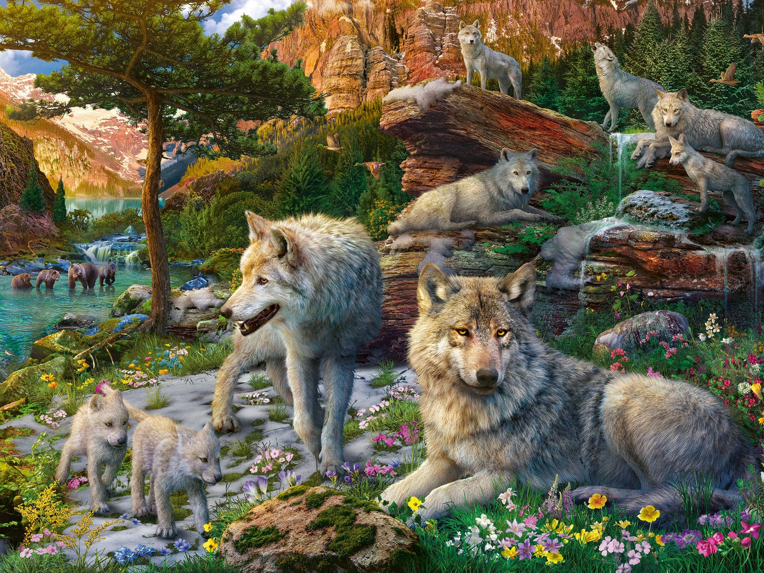 Wolves in Spring - Image 7