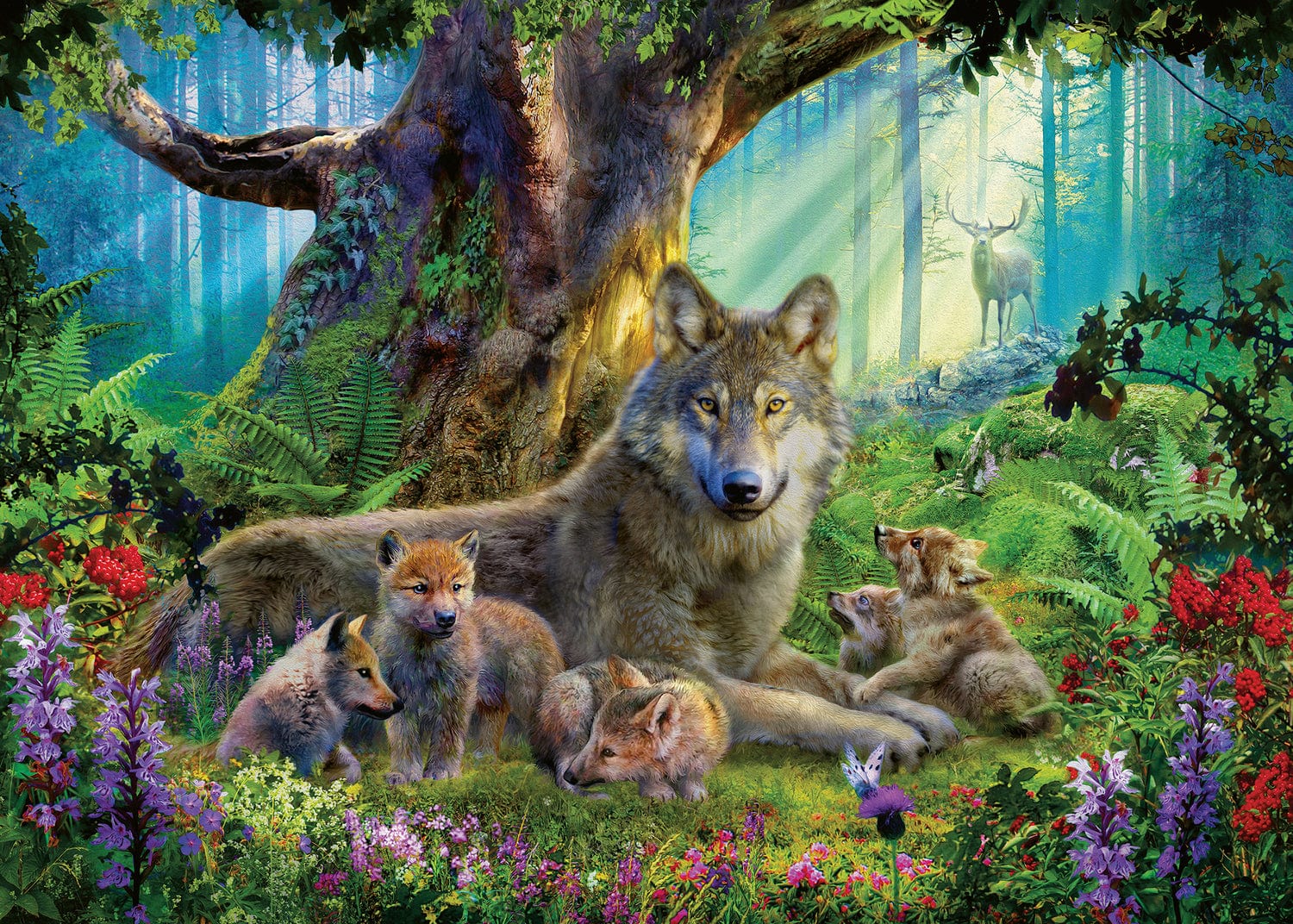 Wolves in The Forest (1000 pc Puzzle) - Image 4