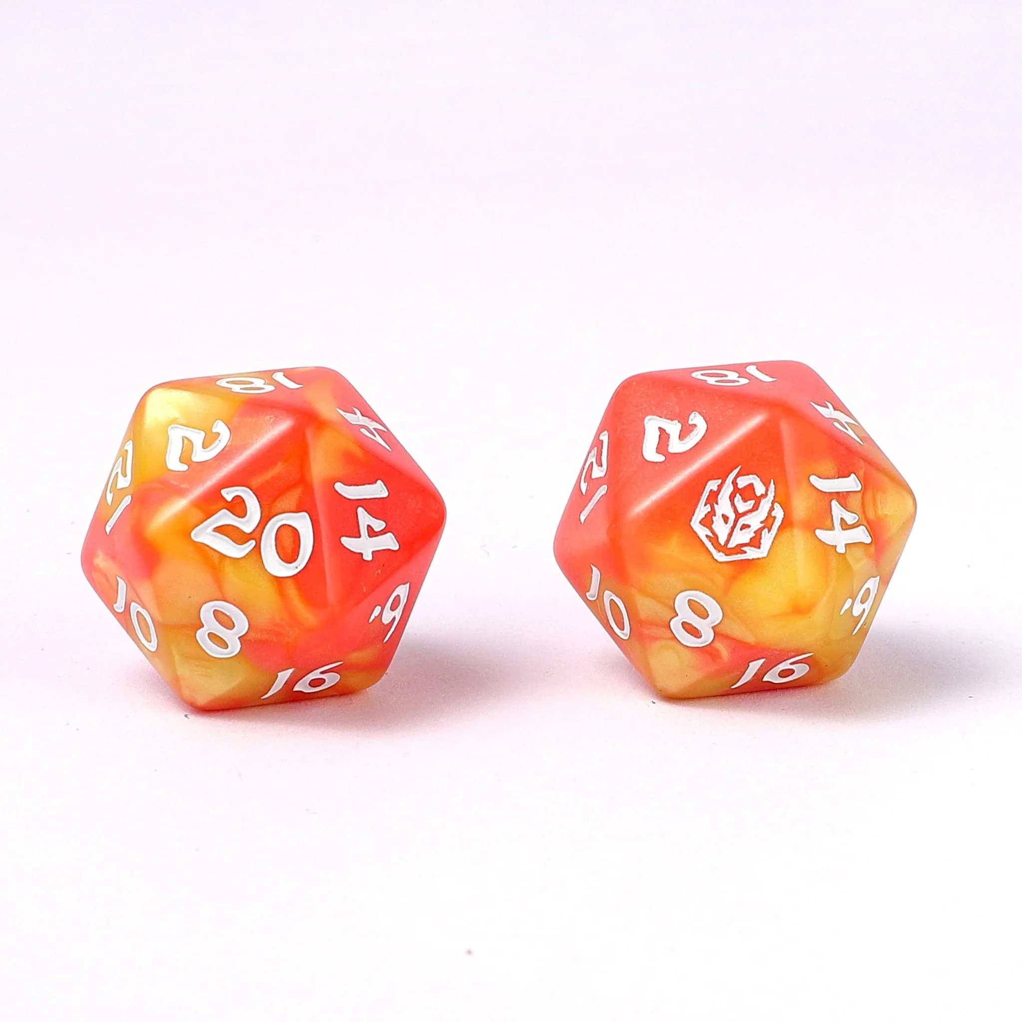 Wyrmforged Rollers - Rounded Edge 8 Piece Polyhedral Dice set - Fae Candy - Image 2