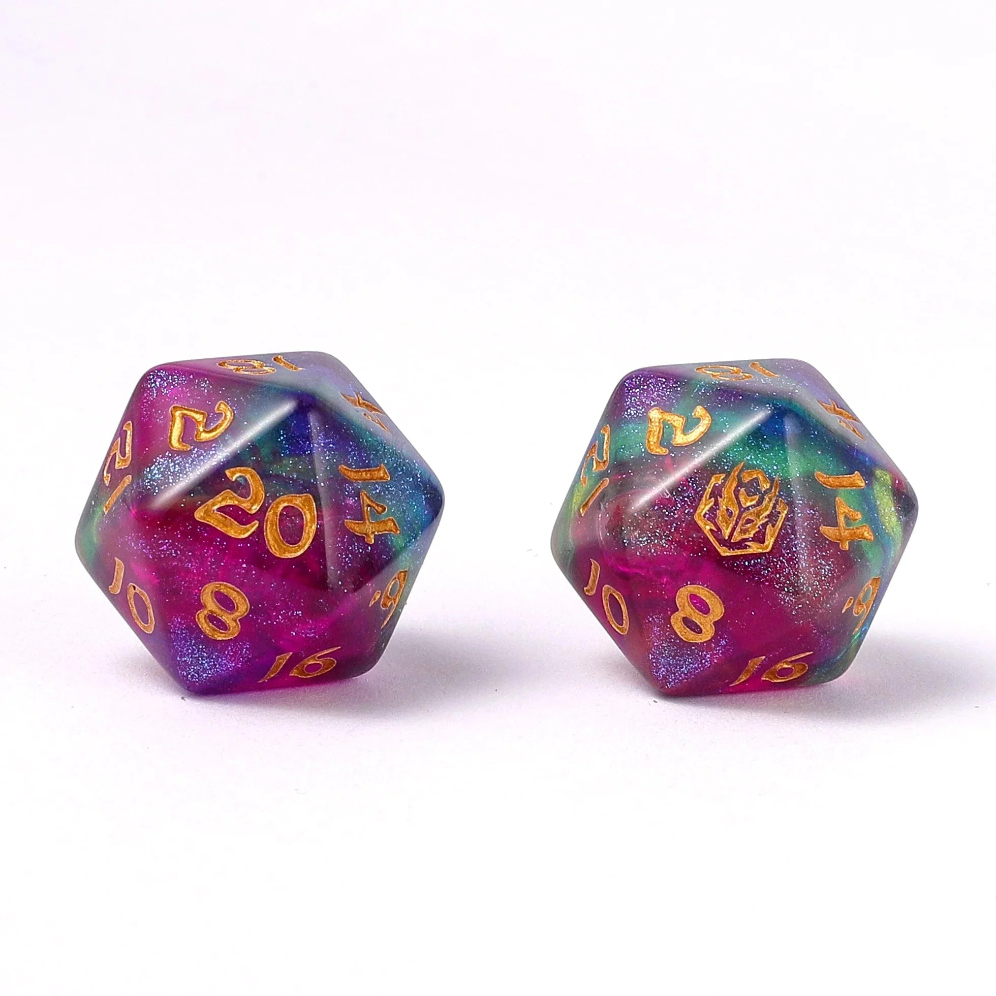 Wyrmforged Rollers - Rounded Edge 8 Piece Polyhedral Dice set - Siren's Melody - Image 2